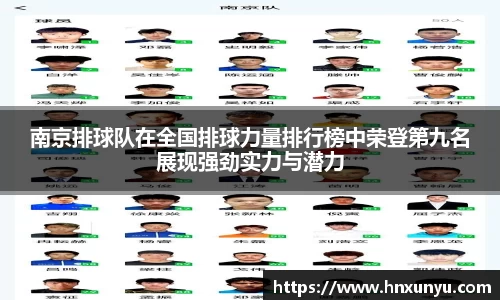 南京排球队在全国排球力量排行榜中荣登第九名展现强劲实力与潜力